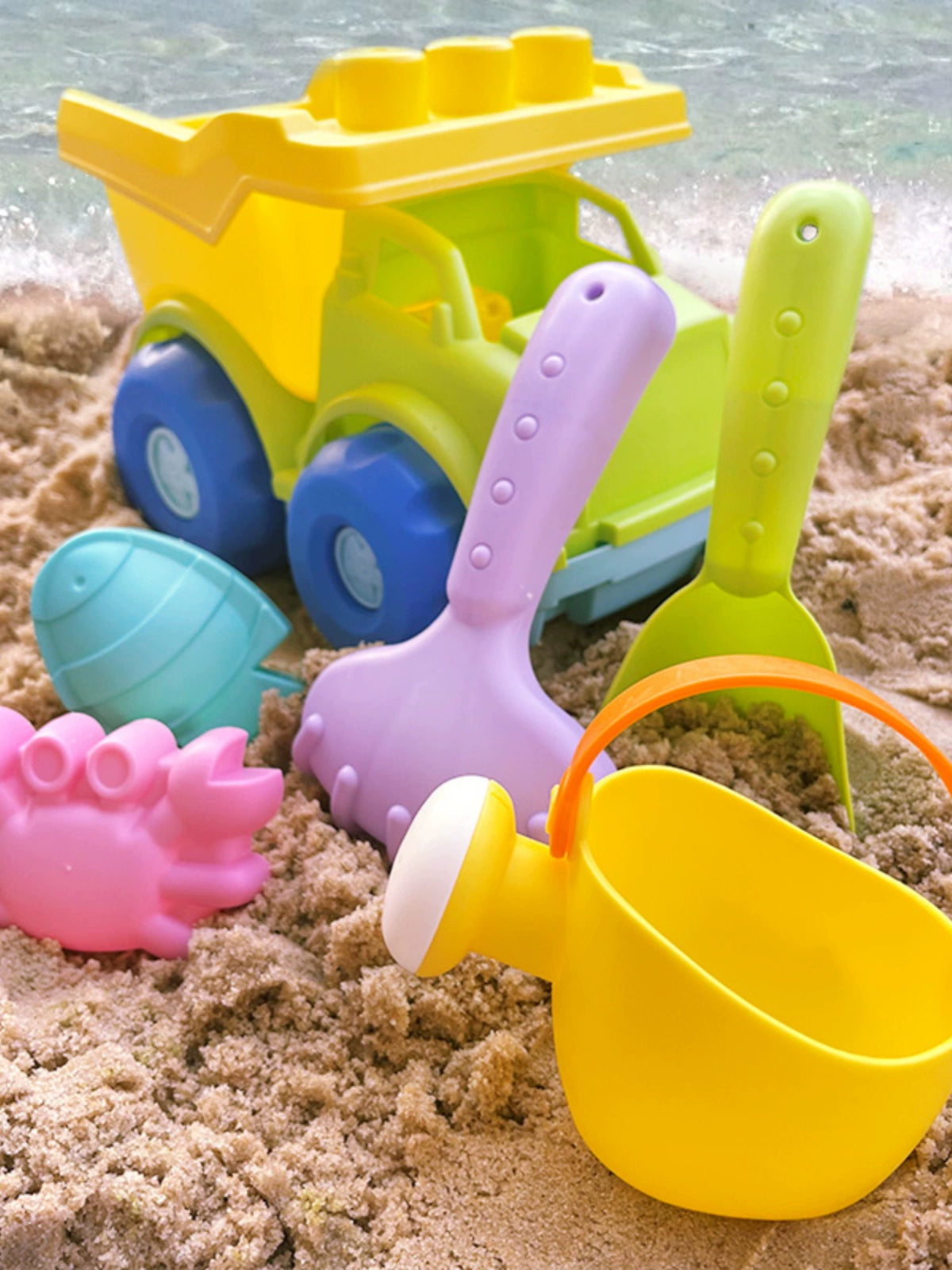 New Nordic Style Summer Beach Toy Suit Children Digging Sand Shovel Rake Bucket Playing Sand Baby