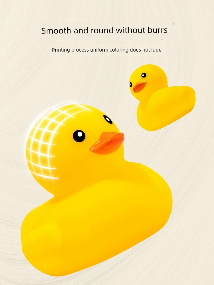 Baby Bath Toys Small Yellow Duck Children's Swimming Pool Playing Water Squeeze and Sound Sound Internet Celebrity Little Duck Boys and Girls Baby