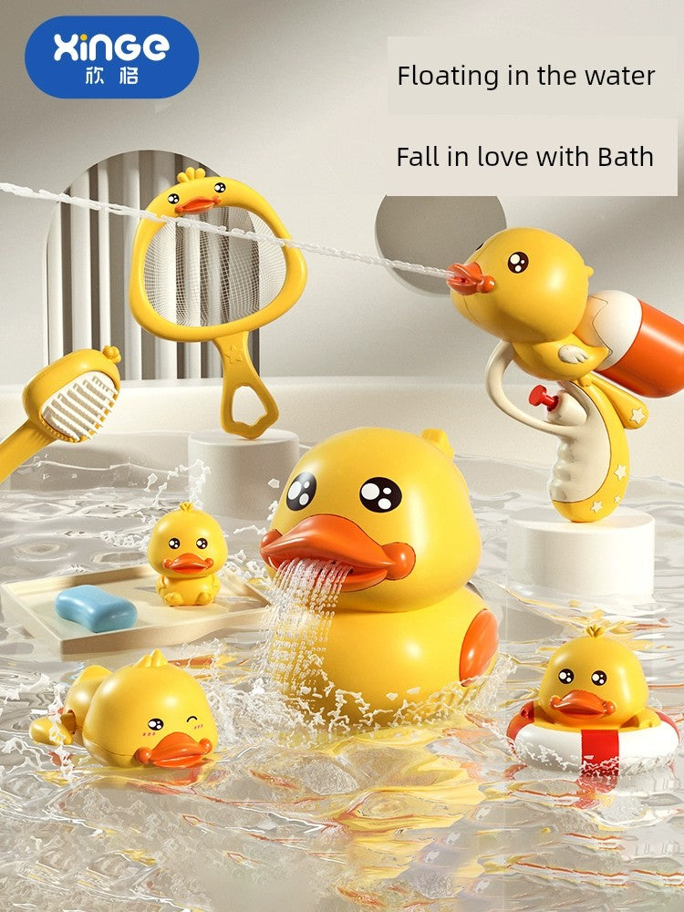 Baby Bath Toys Baby Shower Kids Water Children Small Yellow Duck Boys Swimming Little Duck Girls